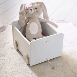 OPBERGBOX MET WIELTJES EN TREKKOORD | WIT