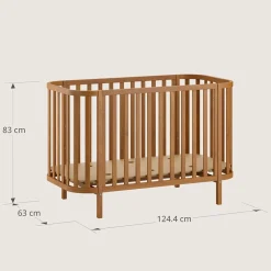 OVAAL LEDIKANT u00abCOCOONu00bb | 60X120 CM | WALNOOT