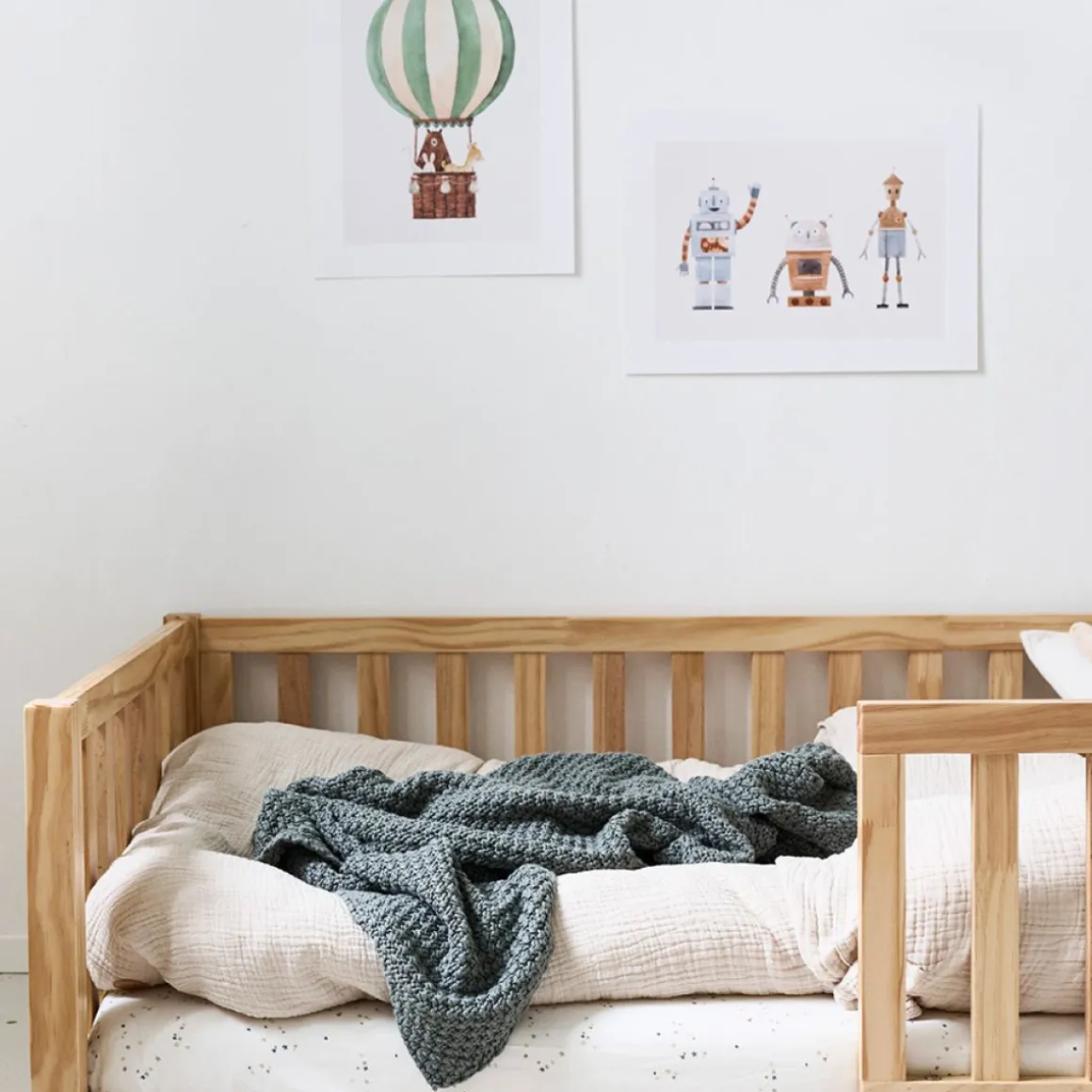 PEUTER HOESLAKEN 70 X 140 CM u00abSTARSu00bb | OFF-WHITE MET STERREN