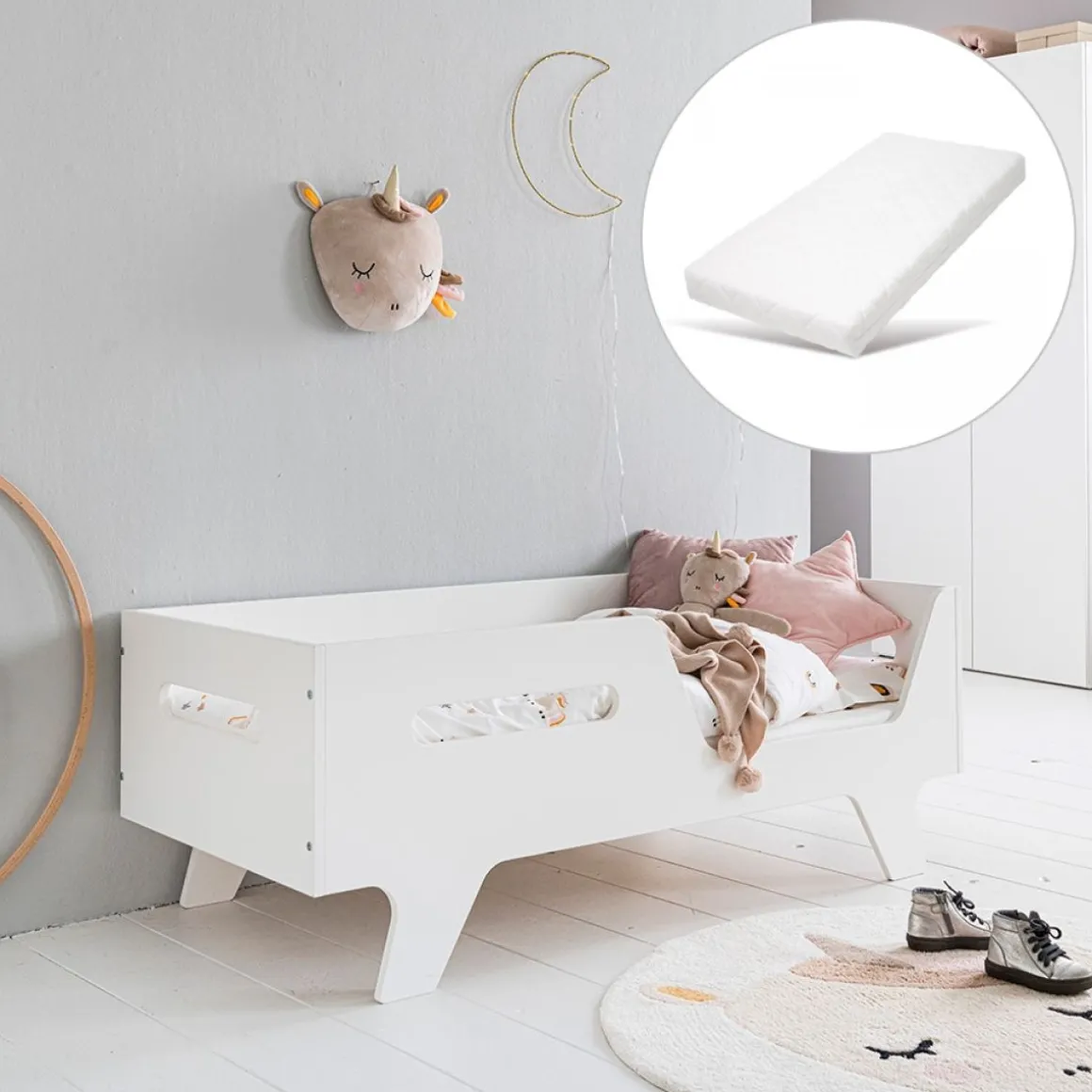 Peuterbed u00abCOLOMBEu00bb 140X70CM WIT