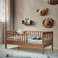 PEUTERBED u00abPLUMEu00bb | 70 X 140 CM | WALNOOT