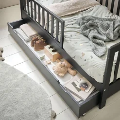 Peuterbed u00abPlumeu00bb 140x70 Zwart