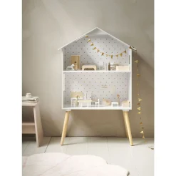 Poppenhuis / wandrek uit hout voor kinderkamer (excl. accessoires)