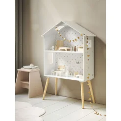 Poppenhuis / wandrek uit hout voor kinderkamer (excl. accessoires)