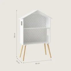 Poppenhuis / wandrek uit hout voor kinderkamer (excl. accessoires)