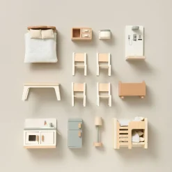 POPPENHUIS MEUBELS VAN HOUT 14-DELIGE SET | u00abCAMPAGNEu00bb