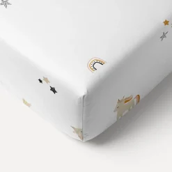 Premium hoeslaken eenpersoonsbed u00abLarau00bb 90x200 GOTS | Unicorn
