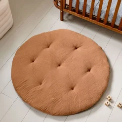 ROND SPEELKLEED u00d8100 CM | MOUSSELINE KATOEN | CARAMEL