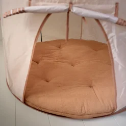 ROND SPEELKLEED u00d8100 CM | MOUSSELINE KATOEN | CARAMEL
