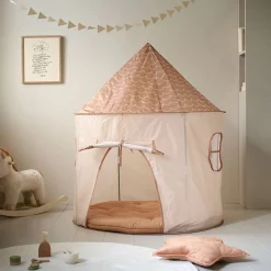 ROND SPEELKLEED u00d8100 CM | MOUSSELINE KATOEN | CARAMEL