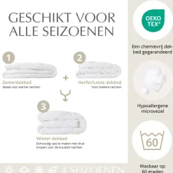 4-SEIZOENEN EENPERSOONSDEKBED ANTI-ALLERGISCH | 140 x 200 CM
