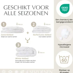 4-SEIZOENEN PEUTERDEKBED MET KUSSEN ANTI-ALLERGISCH | 120 x 150 CM