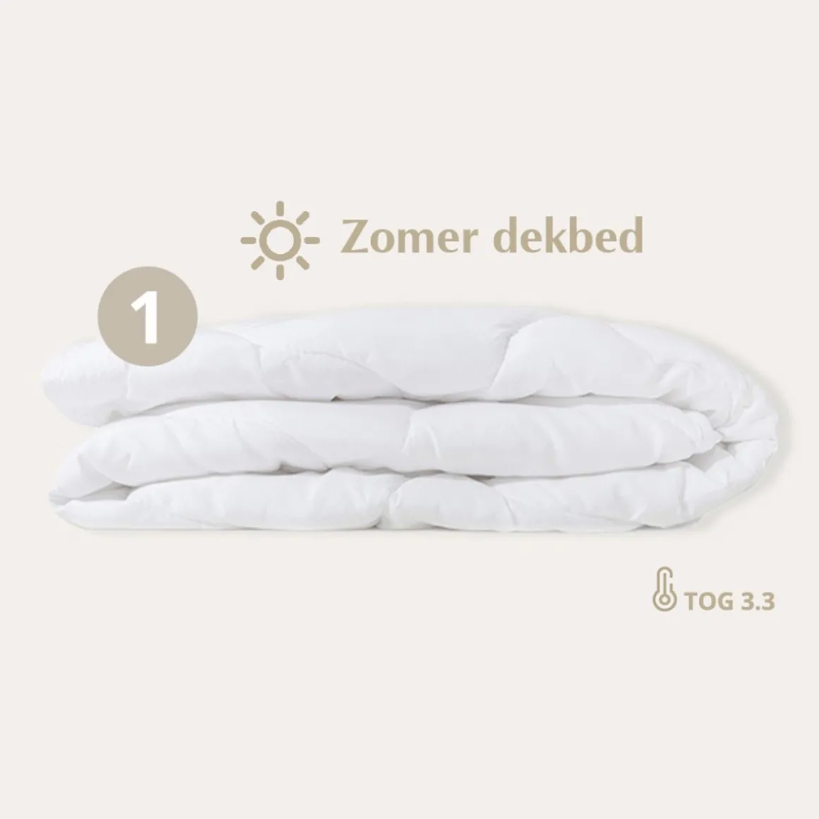 4-SEIZOENEN PEUTERDEKBED MET KUSSEN ANTI-ALLERGISCH | 120 x 150 CM