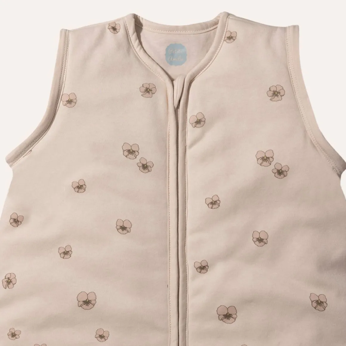 SLAAPZAK MET AFRITSBARE MOUWEN u00abPANSYu00bb | BEIGE-ROZE | 110 CM | 18-36 MAANDEN