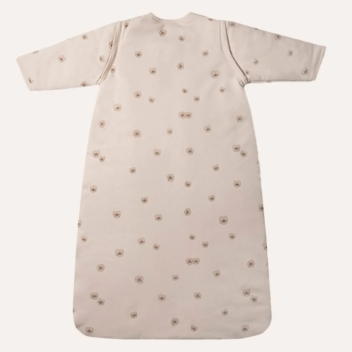 SLAAPZAK MET AFRITSBARE MOUWEN u00abPANSYu00bb | BEIGE-ROZE | 110 CM | 18-36 MAANDEN