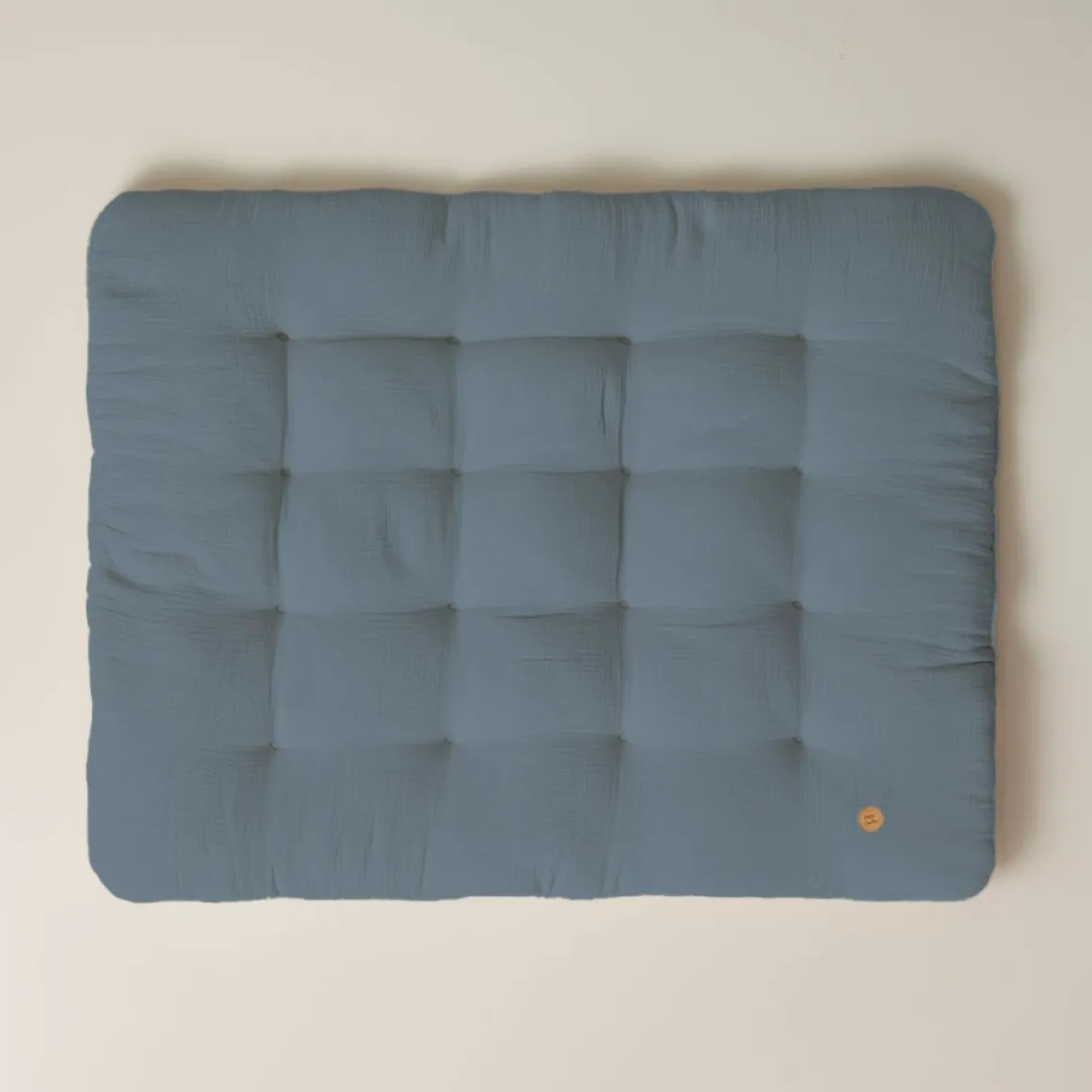 SPEELKLEED 85 x 110 CM | BIOLOGISCH MOUSSELINE KATOEN | DENIMBLAUW
