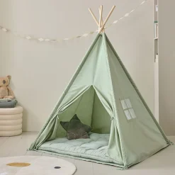 TIPI SPEELTENT u00abu00c9Tu00c9u00bb | 158 CM HOOG | GROEN