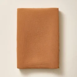 VERSCHOONMAT HOES | BIOLOGISCH MOUSSELINE KATOEN | CARAMEL