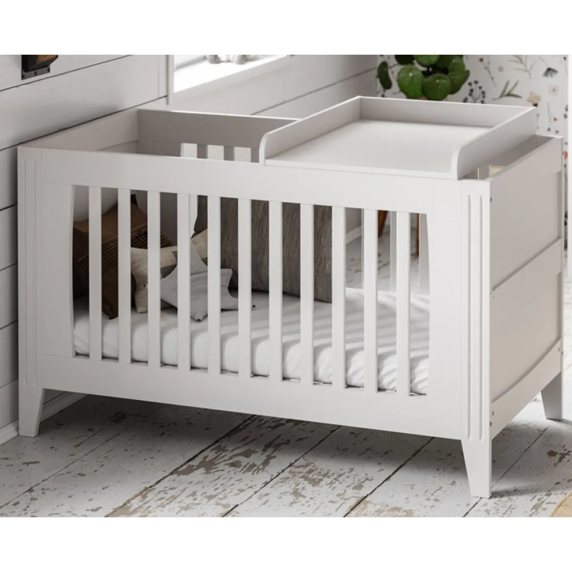 Verschoontafel voor babybed | wit