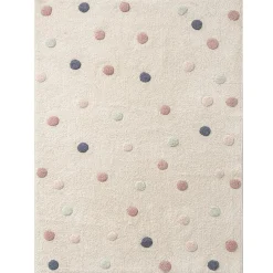 WASBAAR KINDERVLOERKLEED | RECHTHOEKIG 120 X 170 CM | BEIGE MET STIPPEN