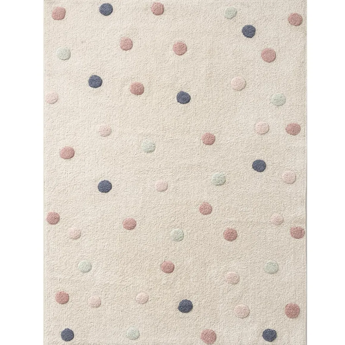 WASBAAR KINDERVLOERKLEED | RECHTHOEKIG 120 X 170 CM | BEIGE MET STIPPEN