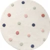 Wasbaar kindervloerkleed | Rond u00d8110 cm | Stippen
