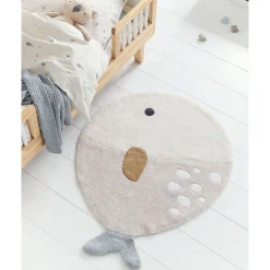 Wasbaar kindervloerkleed 85x110 cm | Vis | Multi