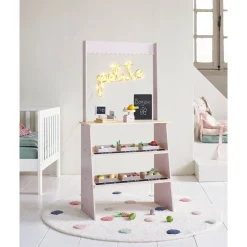 Wasbaar kindervloerkleed | Rond u00d8110 cm | Stippen