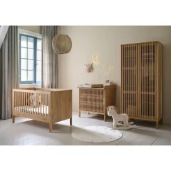 WASBAAR KINDERVLOERKLEED | ROND u00d8110 CM | NATUREL MET STIPPEN