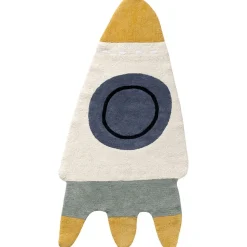 Wasbaar kindervloerkleed 85x110 cm | Raket | Multi