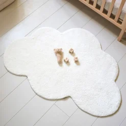 WASBAAR VLOERKLEED WOLK 80 X 110 CM | OFF-WHITE