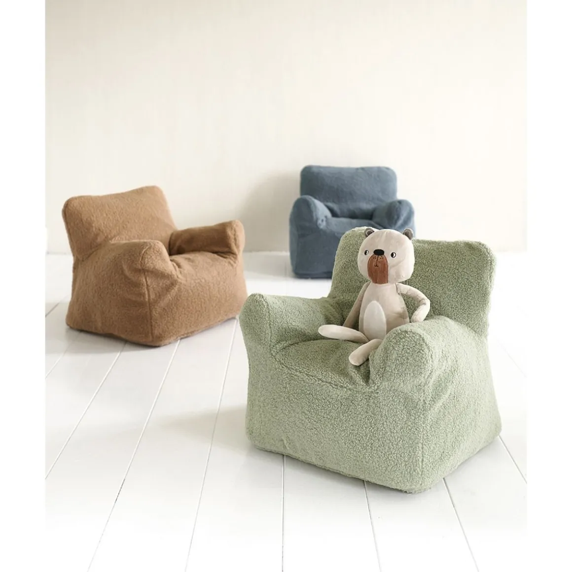 XL zitzak Teddy | kinderfauteuil 1-8 jaar | Zacht groen