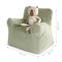 XL zitzak Teddy | kinderfauteuil 1-8 jaar | Zacht groen