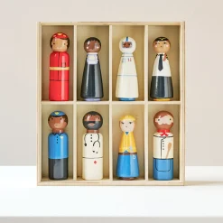 HOUTEN POPPETJES BEROEPEN | u00abPetits Hu00e9rosu00bb
