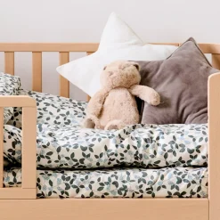 JUNIORBED HOESLAKEN 80 X 160 CM u00abBERRIESu00bb | BEIGE-GROEN