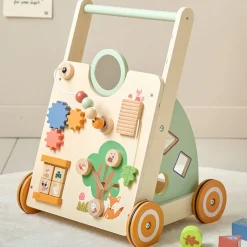 LOOPWAGEN BABY - HOUTEN LOOPWAGEN u00abFORu00caTu00bb | MEERKLEURIG