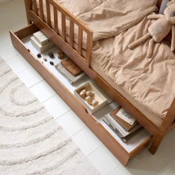 ONDERSCHUIFLADE VOOR BEDHUISJE u00abMAISONu00bb (160 X 80 CM ) | WALNOOT