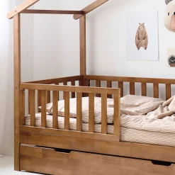 ONDERSCHUIFLADE VOOR BEDHUISJE u00abMAISONu00bb (160 X 80 CM ) | WALNOOT
