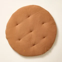 ROND SPEELKLEED u00d8100 CM | MOUSSELINE KATOEN | CARAMEL