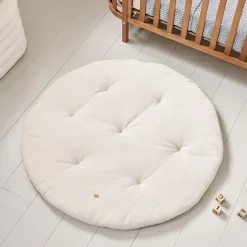 ROND SPEELKLEED u00d8100 CM | MOUSSELINE KATOEN | BEIGE